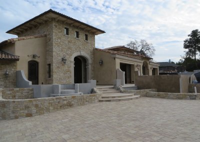 Monte Sereno stonework Front Entry